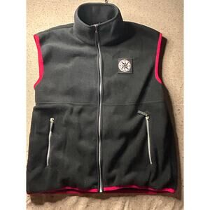 Vintage Marlboro Compass Fleece Vest – Black & Red – Men’s XL